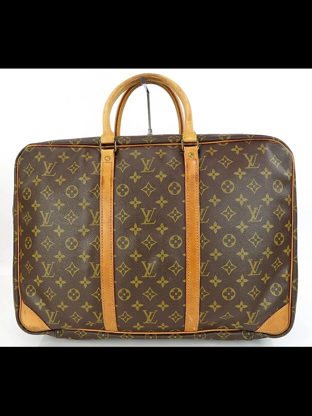 Louis Vuitton Monogram Travel Briefcase in Brown and Tan